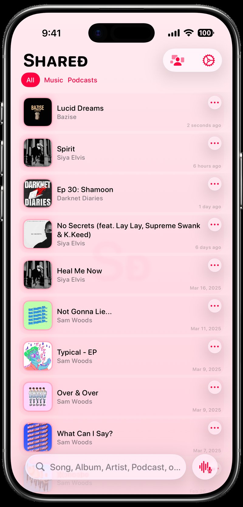Shared iPhone Air Cloud White History pink light press image.