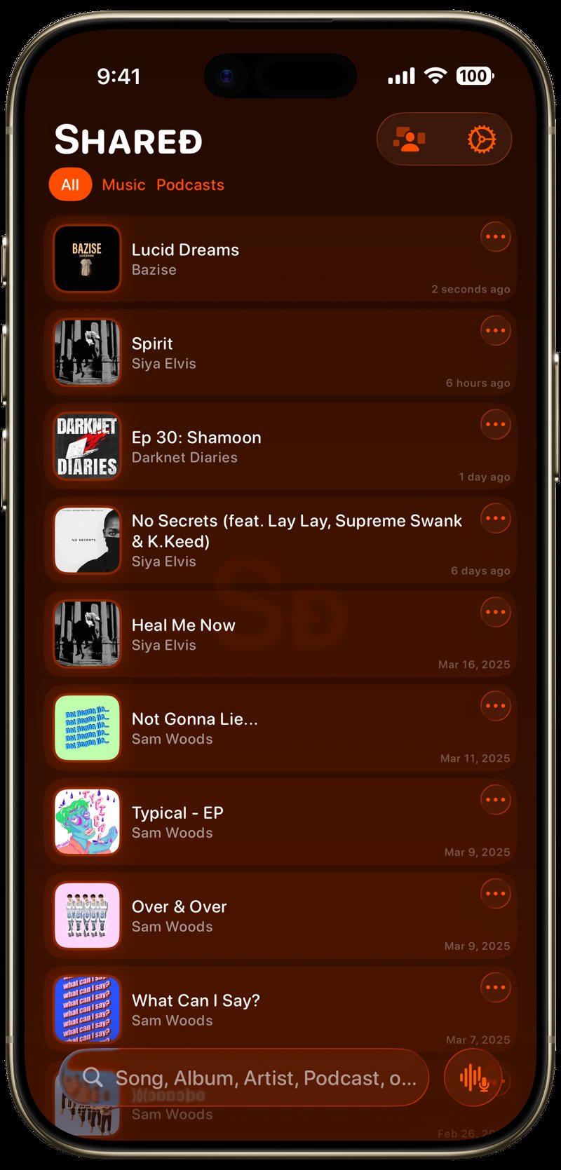 Shared iPhone Air Light Gold History orange dark press image.