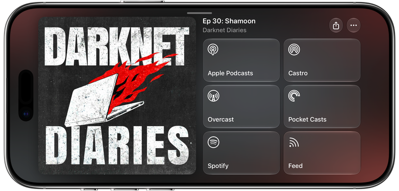 Shared on iPhone Air showing Media View for Ep 30: Shamoon, light appearance.