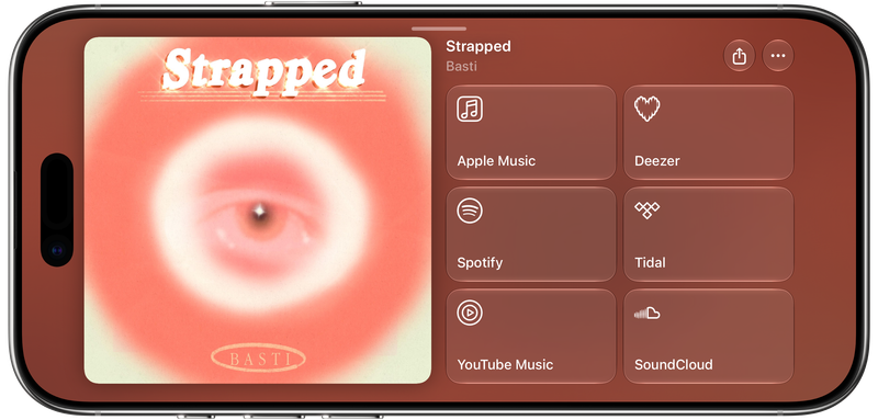 Shared on iPhone Air showing Media View for Strapped, light appearance.