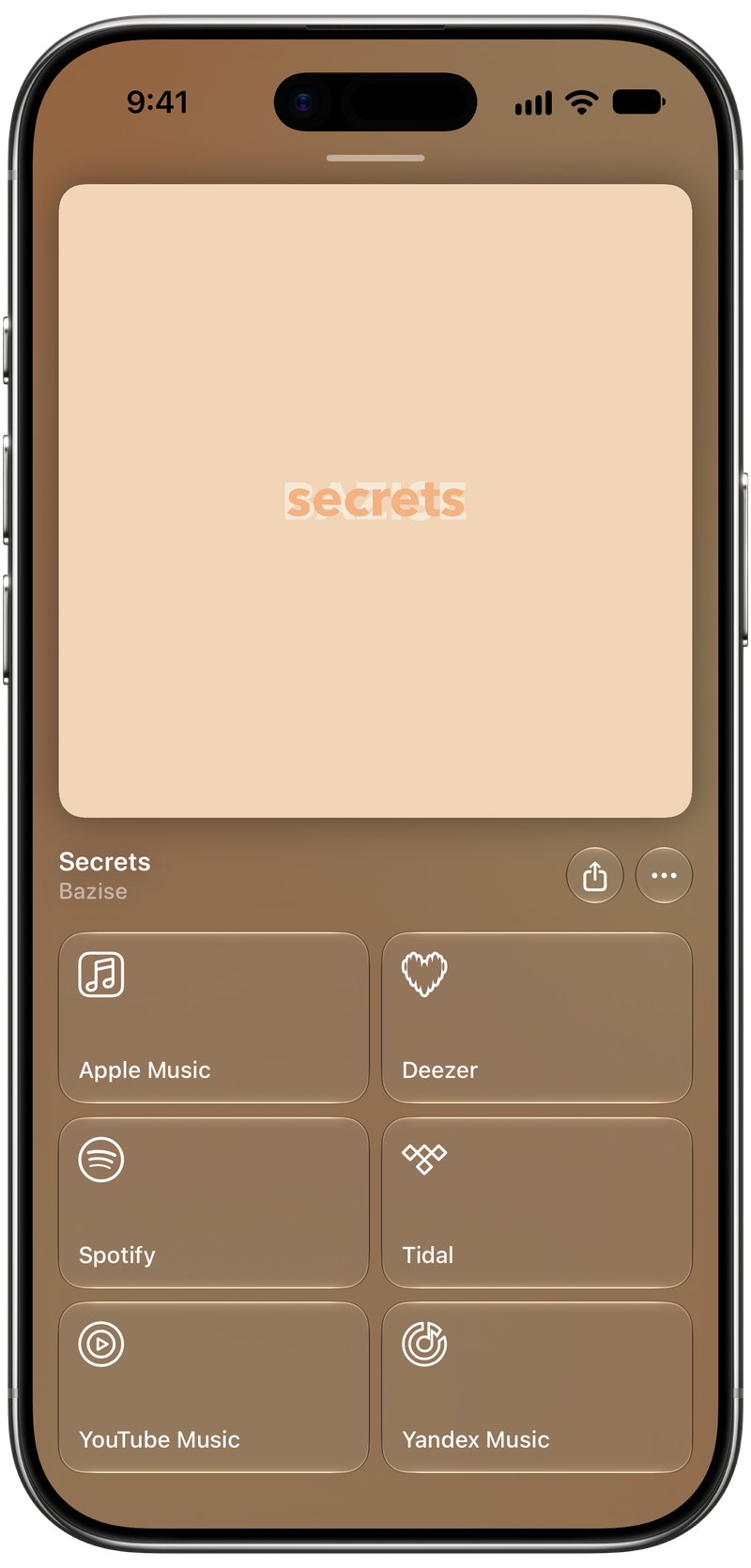 Shared on iPhone Air showing Media View for Secrets, light appearance.