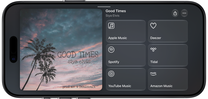 Shared on iPhone Air showing Media View for Good Times, dark appearance.
