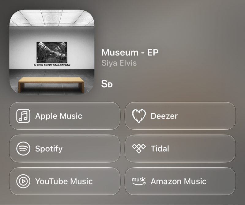 Shared’s Share as Image picture of Museum - EP, made in Messages on iPhone Air, light appearance.