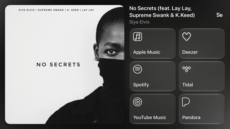 Shared’s Share as Image picture of No Secrets (feat. Lay Lay, Supreme Swank & K.Keed), made in the app on iPhone Air, light appearance.