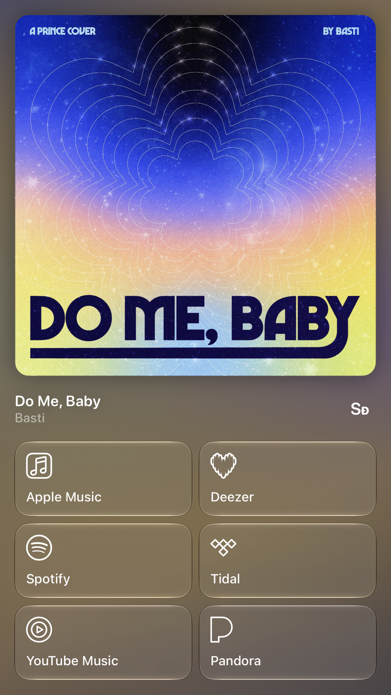 Shared’s Share as Image picture of Do Me, Baby, made in the app on iPhone Air, light appearance.