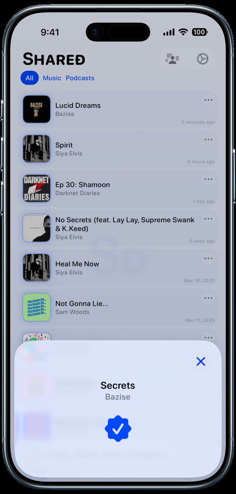 Shared iPhone Air Sky Blue Song ID Match Blue Light press image.