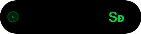 The Shared Live Activity in the compact Dynamic Island showing Matched in the Green tint, dark appearance.
