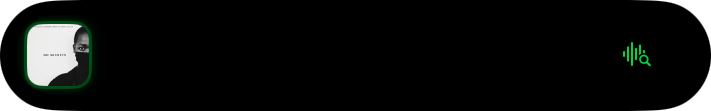 The Shared Live Activity in the compact Dynamic Island showing Finalizing in the Green tint, light appearance.