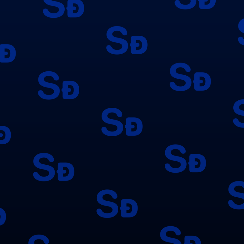 Shared Diagonal Gradient · Blue · Dark repeating-symbol wallpaper.
