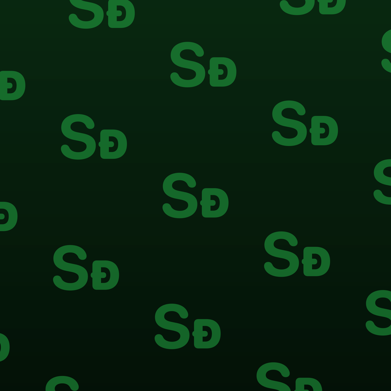 Shared Diagonal Gradient · Green · Dark repeating-symbol wallpaper.