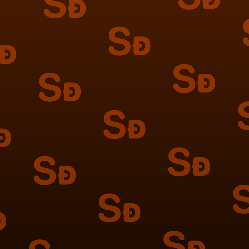 Shared Diagonal Gradient · Orange · Dark repeating-symbol wallpaper.