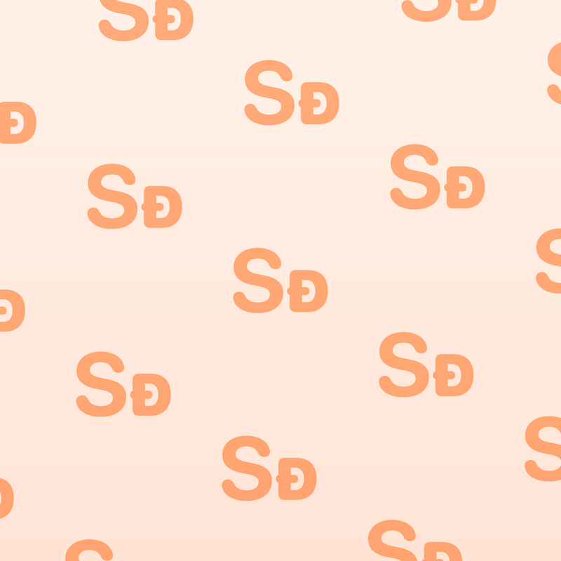 Shared Diagonal Gradient · Orange · Light repeating-symbol wallpaper.