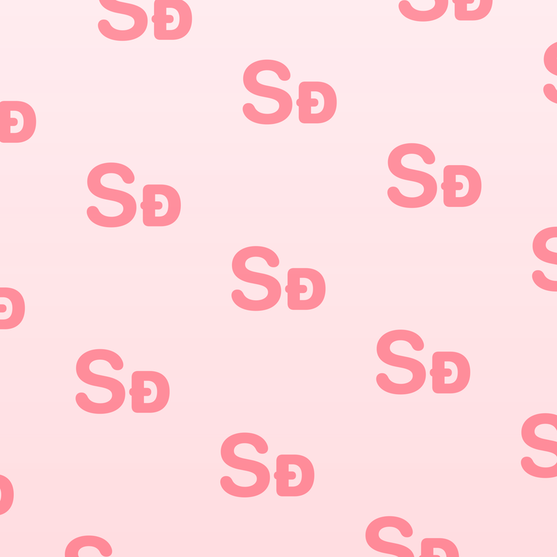 Shared Diagonal Gradient · Pink · Light repeating-symbol wallpaper.