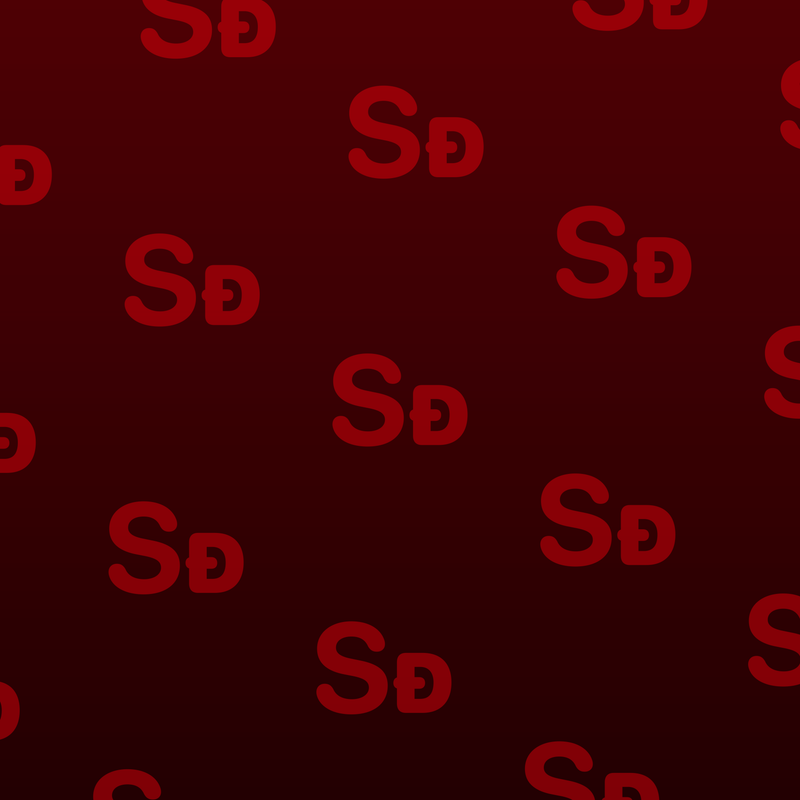 Shared Diagonal Gradient · Red · Dark repeating-symbol wallpaper.