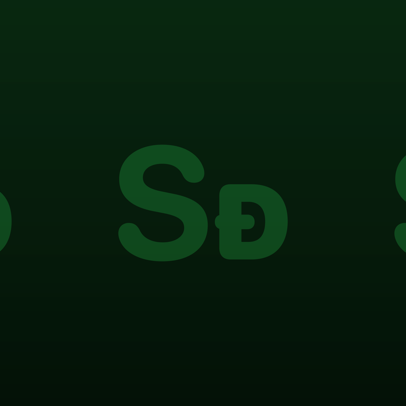 Shared Oversized Gradient · Green · Dark repeating-symbol wallpaper.