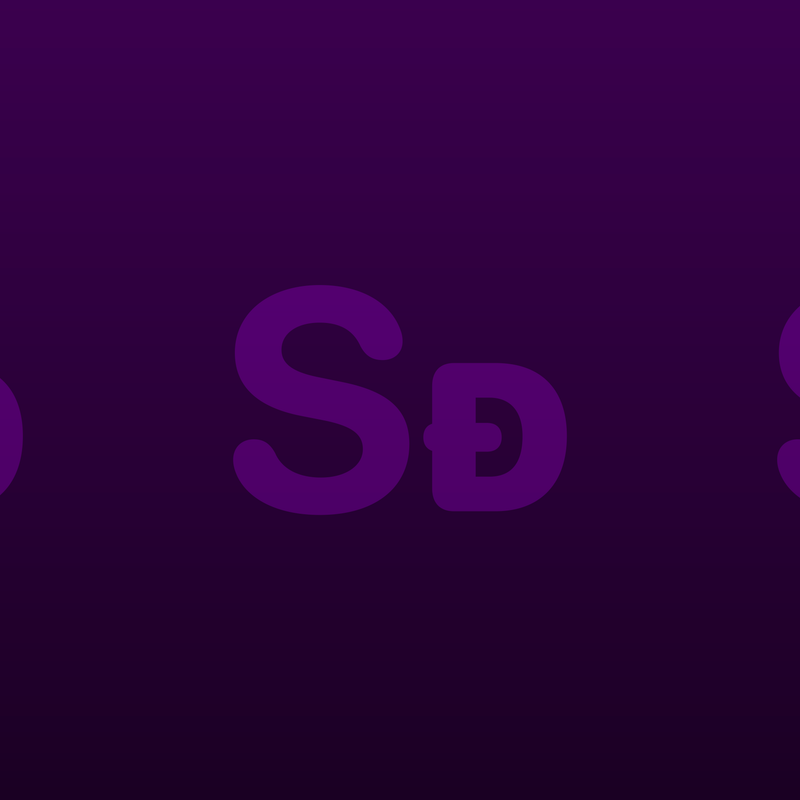 Shared Oversized Gradient · Purple · Dark repeating-symbol wallpaper.