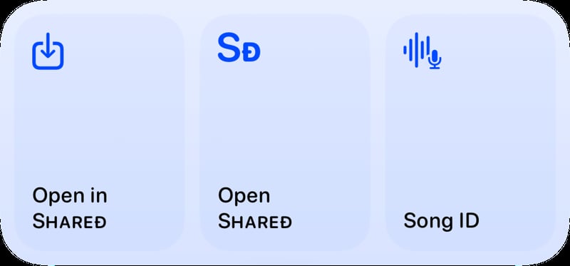 Shared quick actions med blue any press image.