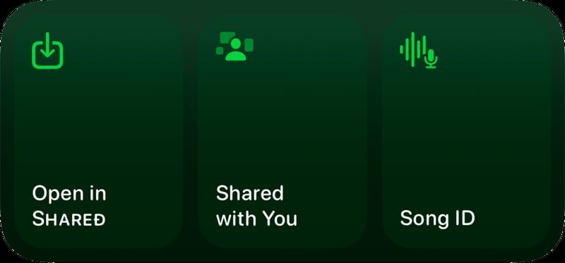 Shared quick actions med green dark press image.