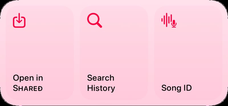 Shared quick actions med pink any press image.
