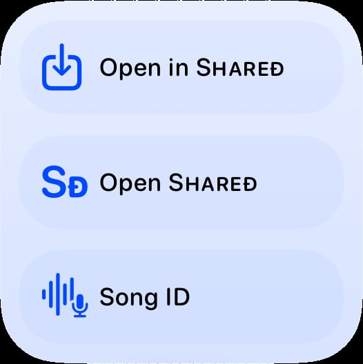 Shared quick actions small blue any press image.