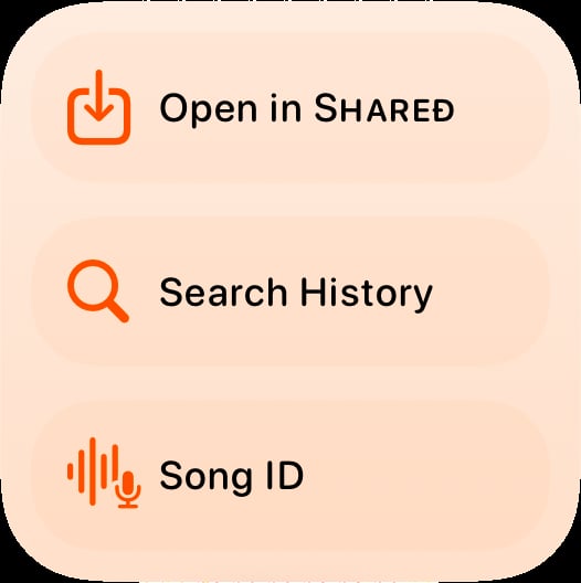 Shared quick actions small orange any press image.