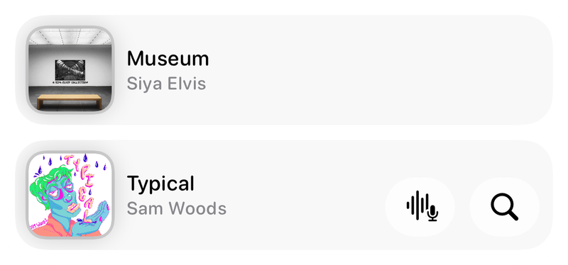 The Recent History widget from Shared at Medium size in the Grey tint, light appearance.