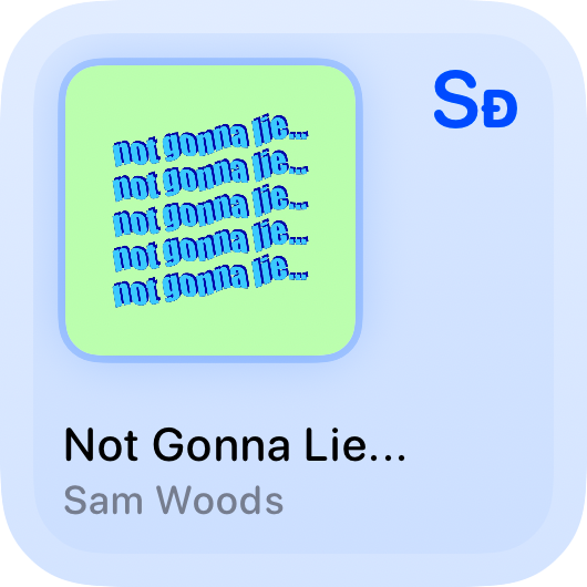 The Recent History widget from Shared at Small size in the Blue tint, light appearance.